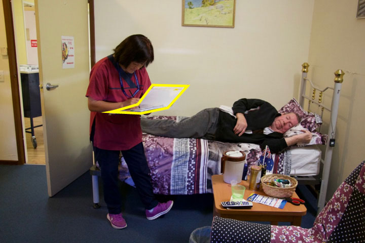 Jamie signing the documentation